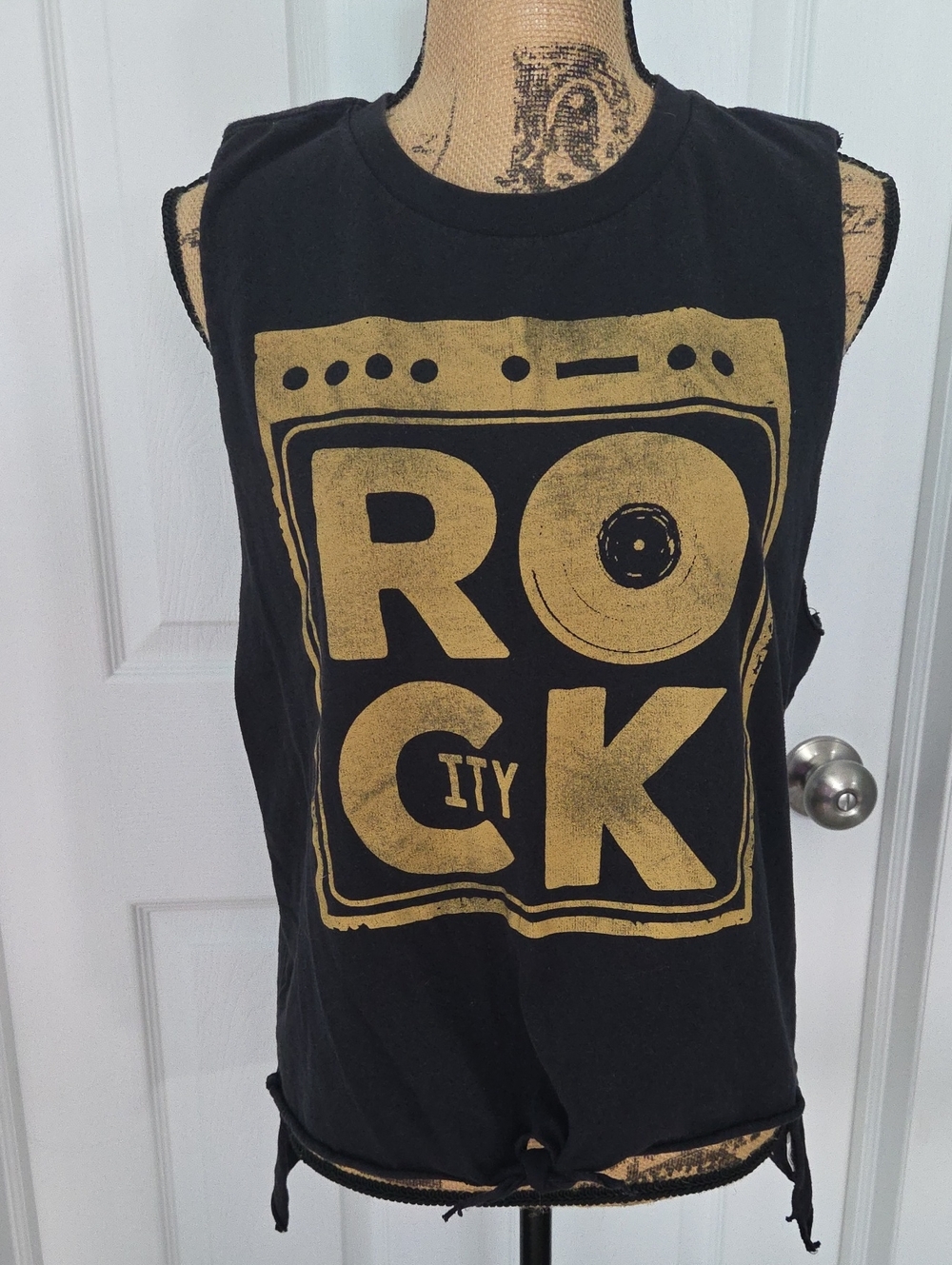 Rock Graphic Upcycled Thrashed Aeropostale Distressed Tee
